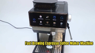 Machine à café expresso commerciale avec mousseur à lait | OEM d'opération facile de 20 barres