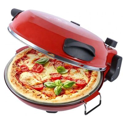 Fabrique de Ningbo 12 pouces Non-adhésif Calzone Fabricant four à pizza à la maison rouge Utilisez Fast FunElectric Multi Pizza Maker