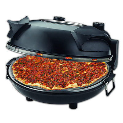 Cuisinier à pizza réglable avec fenêtre visible Pierre spéciale et poêle à pâtisserie Cuisinier à pizza électrique croustillant
