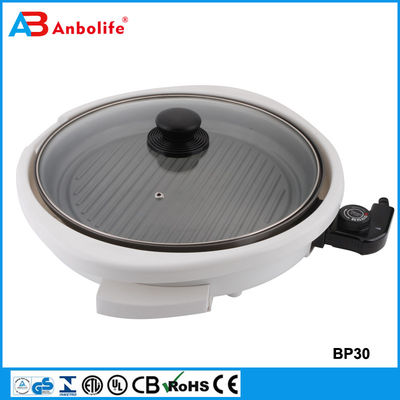 Skillet électrique par Culina 18/10 en acier inoxydable, intérieur antiadhésif, avec couvercle en verre 12 pouces Ptfe rond sans pfoa