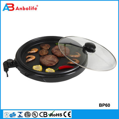 Skillet électrique par Culina 18/10 en acier inoxydable, intérieur antiadhésif, avec couvercle en verre 12 pouces Ptfe rond sans pfoa