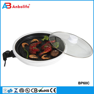 Skillet électrique par Culina 18/10 en acier inoxydable, intérieur antiadhésif, avec couvercle en verre 12 pouces Ptfe rond sans pfoa
