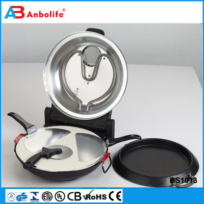 nouveau design revêtement antiadhésif casserole à pizza en fonte avec une casserole à pizza ronde multifonctionnelle colorée en acier inoxydable