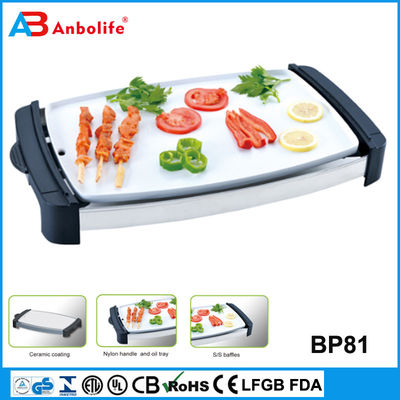 Vente à chaud directe de l'usine d'Anbo Poêle à griller électrique ronde non collante/poêle à frire électrique à pizza