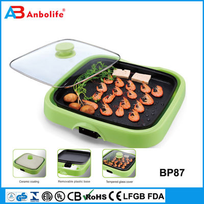 Vente à chaud directe de l'usine d'Anbo Poêle à griller électrique ronde non collante/poêle à frire électrique à pizza