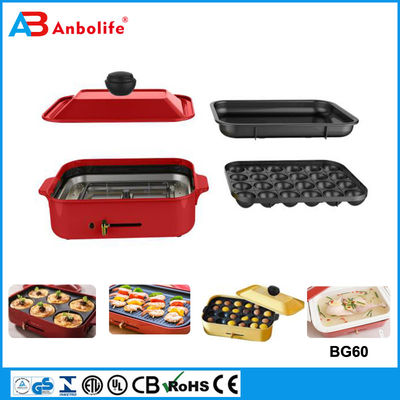 Vente à chaud directe de l'usine d'Anbo Poêle à griller électrique ronde non collante/poêle à frire électrique à pizza