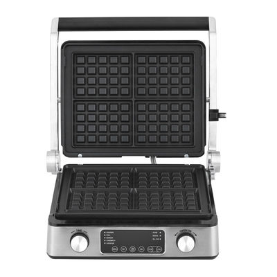 Grill électrique en acier inoxydable press sandwich grill panini avec dispositif incliné