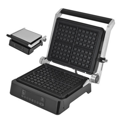 Grill électrique en acier inoxydable press sandwich grill panini avec dispositif incliné