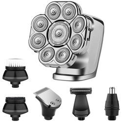 PRO rasoirs pour hommes 9D 6 en 1 sans fil rechargeable LED affichage rasoirs pour la tête