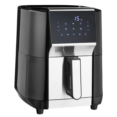 Cuisinière électrique sans huile et en acier inoxydable Cuisinière électrique à air friteur 5.5L 7L XL Digital 8 Pré-réglage Écran tactile