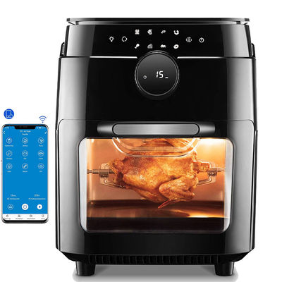 Cuisinier à frire à l'air en acier inoxydable multifonctionnel 12L Non convection à l' huile Rotisserie déshydratant cuisson 1800W