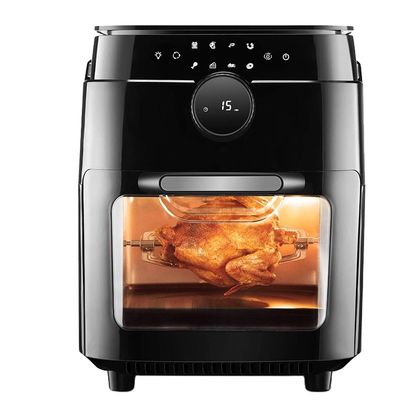 Cuisinier à frire à l'air en acier inoxydable multifonctionnel 12L Non convection à l' huile Rotisserie déshydratant cuisson 1800W