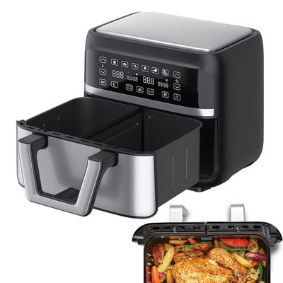 Friteuse à double panier sans huile intelligente à double air 9L numérique 2400W