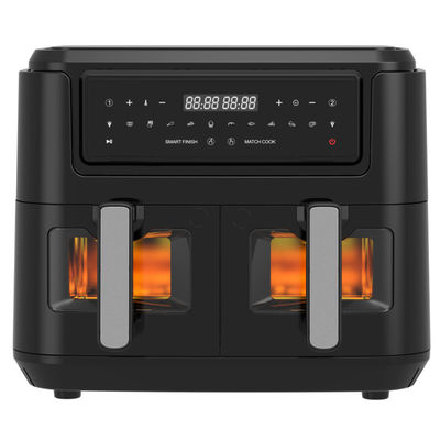 9L 2000W Smart Air Fryer Double panier numérique avec fenêtre visible