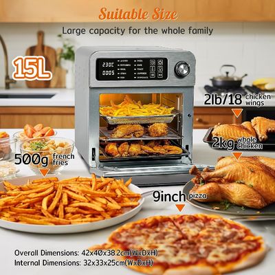 Cuisinière électrique à pizza, grill à griller, déshydraté en acier inoxydable, friteuse à air