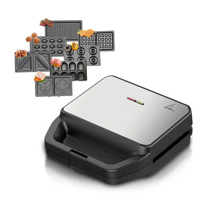 Multifonction 9 7 8 6 5 4 3 en 1 Mini Waffle Maker électrique détachable Pain de petit déjeuner