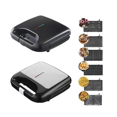 Multifonction 9 7 8 6 5 4 3 en 1 Mini Waffle Maker électrique détachable Pain de petit déjeuner