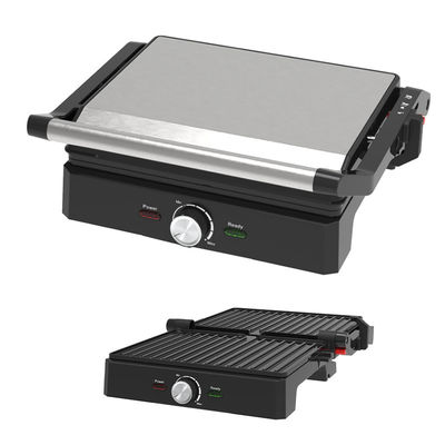 Grill électrique Panini à barbecue à 4 tranches avec réglage de la température et de l'heure