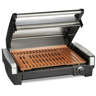 Grill électrique Panini à barbecue à 4 tranches avec réglage de la température et de l'heure