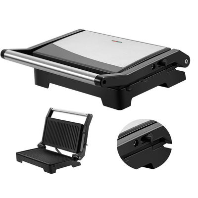 Appuie sur le bouton de contact Grill de presse électrique 2 tranches Mini Panini Auto avec une surface ultra antiadhésive