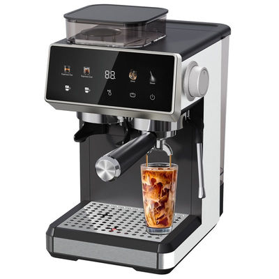 Machine à café à espresso électrique professionnelle puissante pompe à pression de 15/20 bar moulin à café au cappuccino en plastique durable