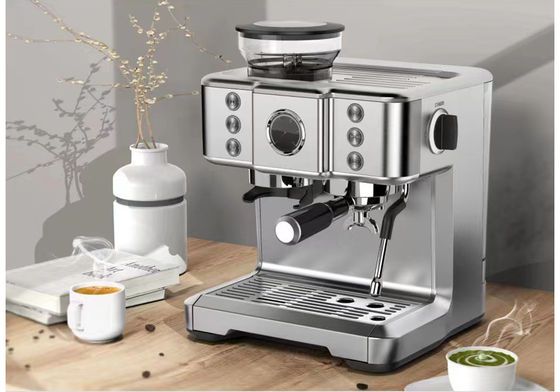 20 bar machine à expresso italienne en acier inoxydable brossé