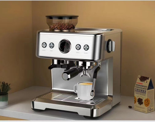 20 bar machine à expresso italienne en acier inoxydable brossé