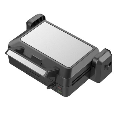 Grille à contact amovible de 1200W 3 plaques 105 180 degrés température ouverte régler le bouton électrique PTFE antiadhésif pour le barbecue domestique