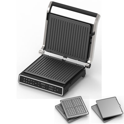 2 tranches de remplissage en profondeur Waffle Sandwich Maker Grill BBQ détachable revêtement antiadhésif pour cuisine cuisine Grilles électriques Grillons