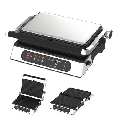 2000W électrique numérique grand contact BBQ Grill sans fumée Appareil de cuisine pour la maison Détachable 4/6 Panini