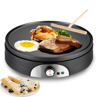 Fabricant de crêpes électriques réversibles avec bouton de thermostat pour usage domestique Matériau PTFE non collant pour différents aliments