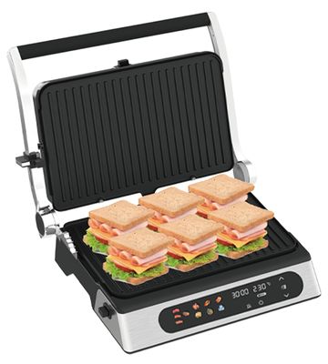 Rating d'efficacité énergétique électrique Classe A 2200w Waffle Panini Maker 1 an de garantie