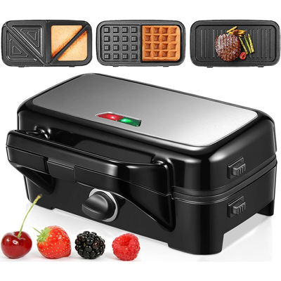 2 tranches profondes Xxl Grill Sandwich Maker réglable régulateur de température Détachable Source d'alimentation électrique Ptfe Utilisation domestique