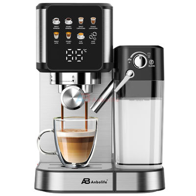 Anbo contrôle à écran tactile Cappuccino Espresso machine à café multifonctionnelle avec broyeur