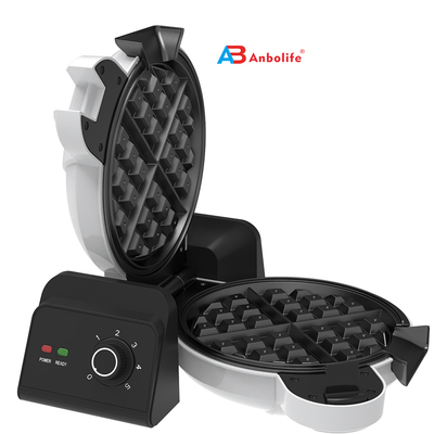 Anbolife Mini Waffle Maker avec revêtement antiadhésif en Téflon