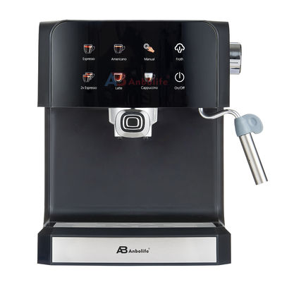 Anbo Cheap Wholesale Manual Control Expresso Coffee Machine 20 bar Wide Espresso Coffee Maker with Milk Frother for Home Office