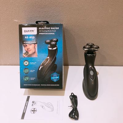 Rasoir électrique portable pour homme avec lame en acier inoxydable et manche en plastique pour le visage