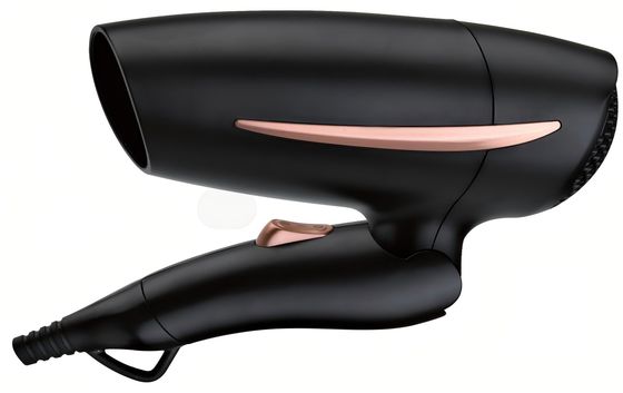 Sèche-cheveux de voyage double tension 1200W 220-240V avec garantie d'un an, poignée pliable compacte pour salon et usage domestique