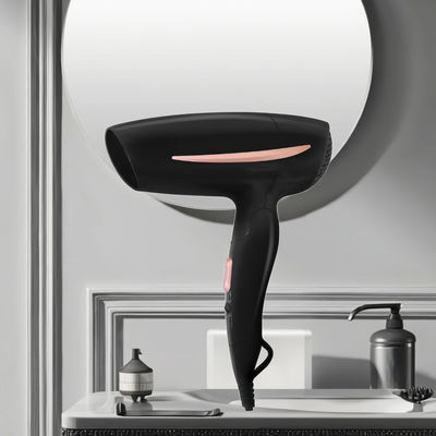 Sèche-cheveux de voyage double tension 1200W 220-240V avec garantie d'un an, poignée pliable compacte pour salon et usage domestique