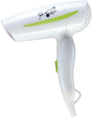 Sèche-cheveux de voyage double tension 1200W 220-240V avec garantie d'un an, poignée pliable compacte pour salon et usage domestique