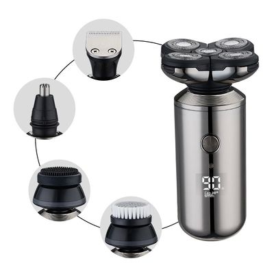 Rasoir électrique rechargeable ANBOLIFE Smart à cinq lames avec affichage numérique, alimenté par USB et pièces de rechange gratuites pour hommes