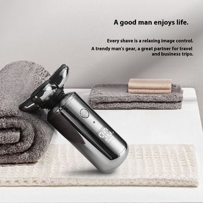 Rasoir électrique rechargeable ANBOLIFE Smart à cinq lames avec affichage numérique, alimenté par USB et pièces de rechange gratuites pour hommes
