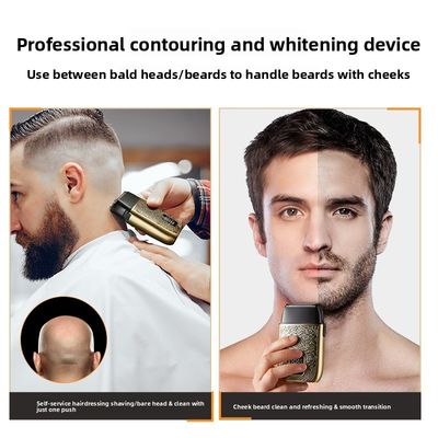 Un rasoir électrique professionnel pour homme avec une batterie de 500 mAh, des lames en acier inoxydable et un lavage complet du corps