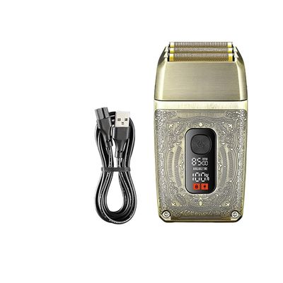 Rasoir électrique USB avec design rétro, batterie 1200mAh et charge rapide 1-3h pour hommes