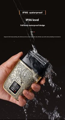 Un rasoir électrique professionnel pour homme avec une batterie de 500 mAh, des lames en acier inoxydable et un lavage complet du corps