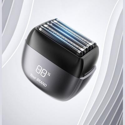 ANBOLIFE 6 lame rasoir électrique avec aspiration magnétique et batterie au lithium 900mAh - IPX7 rasoir imperméable pour homme