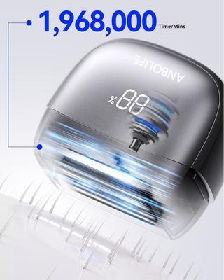 ANBOLIFE 6 lame rasoir électrique avec aspiration magnétique et batterie au lithium 900mAh - IPX7 rasoir imperméable pour homme