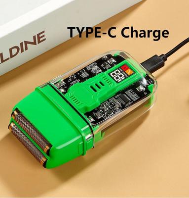 Rasoir électrique professionnel avec batterie Li-ion 600 mAh, temps de charge 1,5h et étanchéité IPX4 pour le visage et le corps des hommes