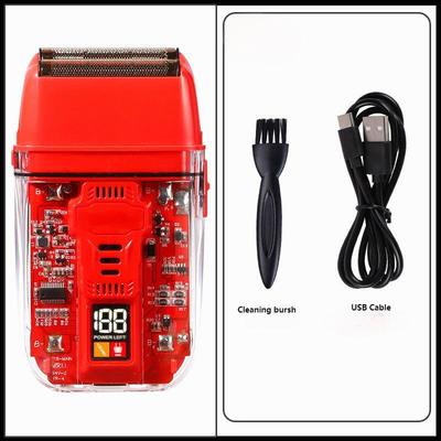 Rasoir électrique professionnel avec batterie Li-ion 600 mAh, temps de charge 1,5h et étanchéité IPX4 pour le visage et le corps des hommes