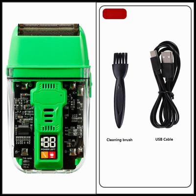 Rasoir électrique professionnel avec batterie Li-ion 600 mAh, temps de charge 1,5h et étanchéité IPX4 pour le visage et le corps des hommes